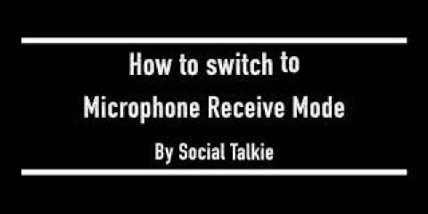 How to switch to Microphone RX Mode