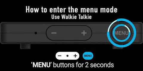 Setting up Menu to use Social Talkie in Walkietalkie mode