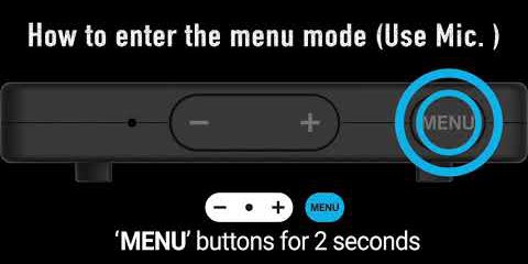 Setting up Menu to use Social Talkie in Microphone mode